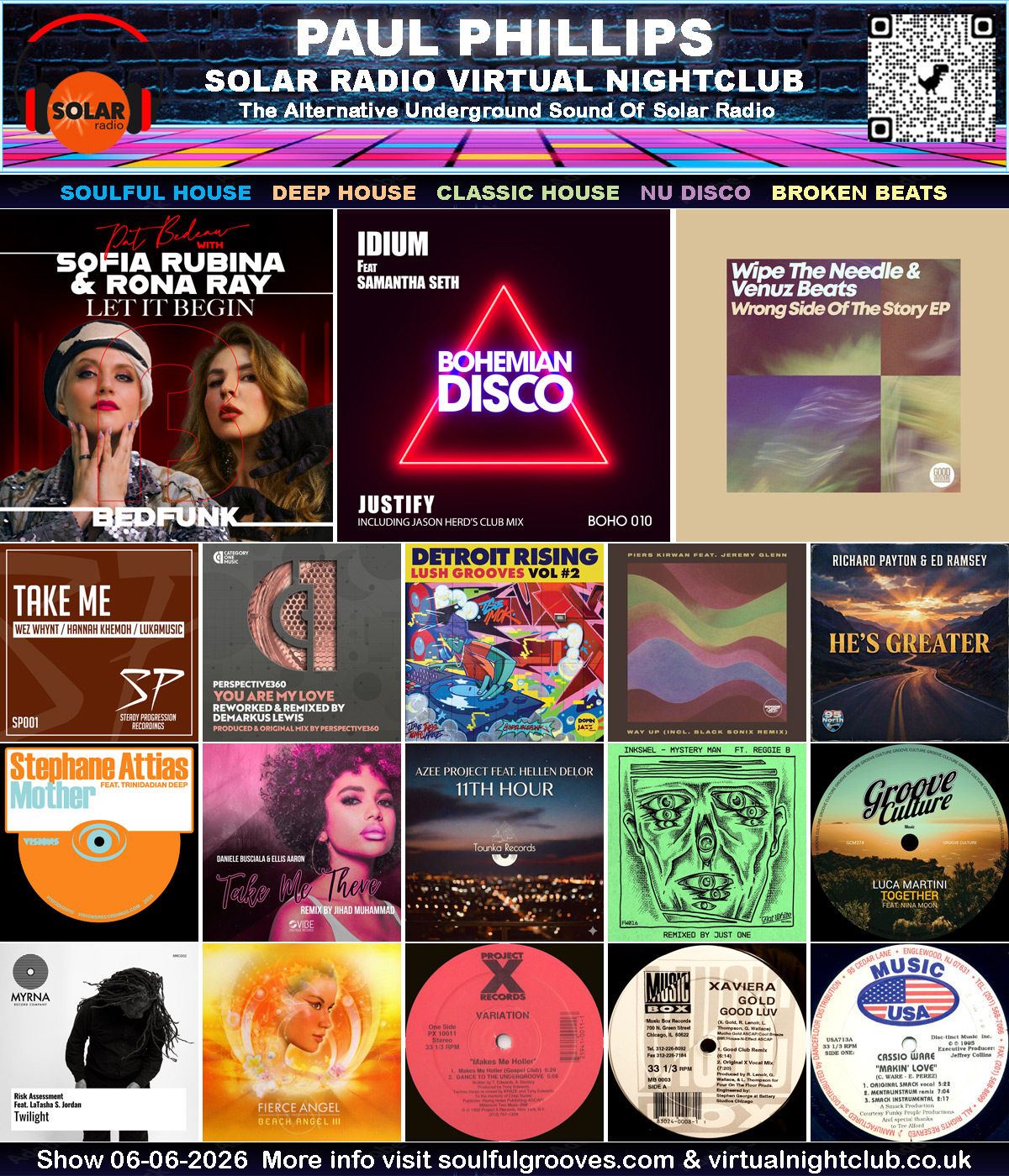The Virtual Nightclub radio show playing Soulful House, Deep House, Classic House, Nu Disco
