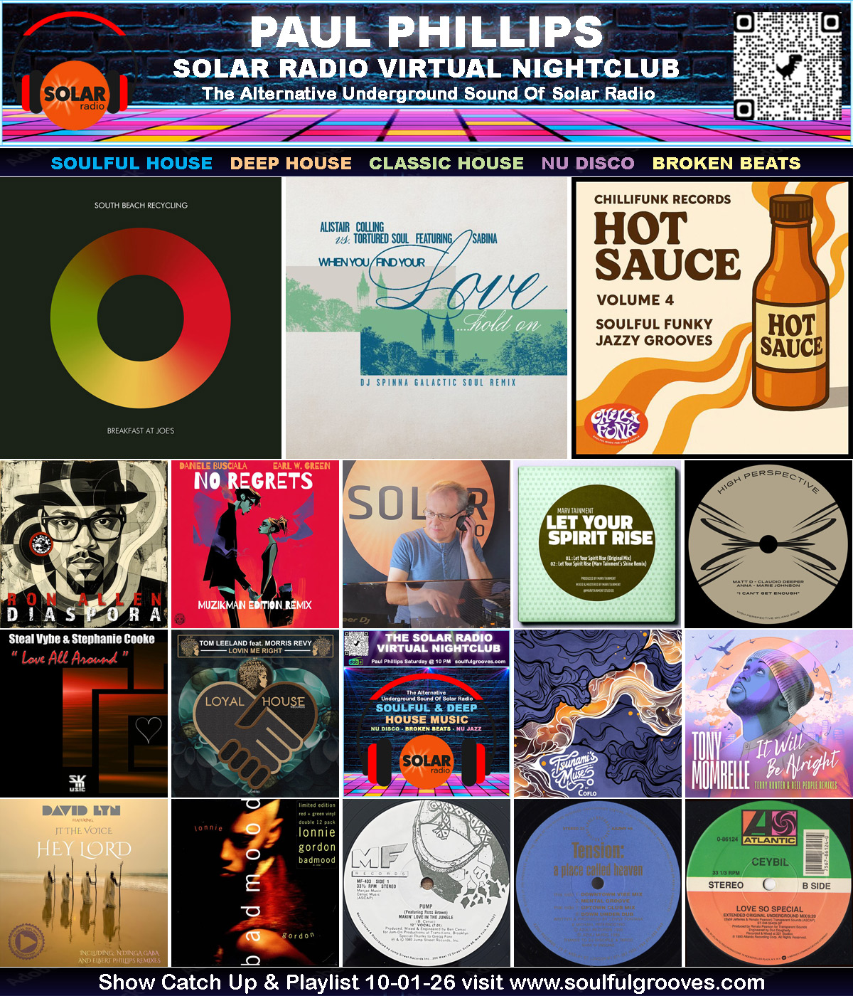 The Virtual Nightclub 10th January 2026 playing Soulful House, Deep House, Classic House, Nu Disco, Broken Beats