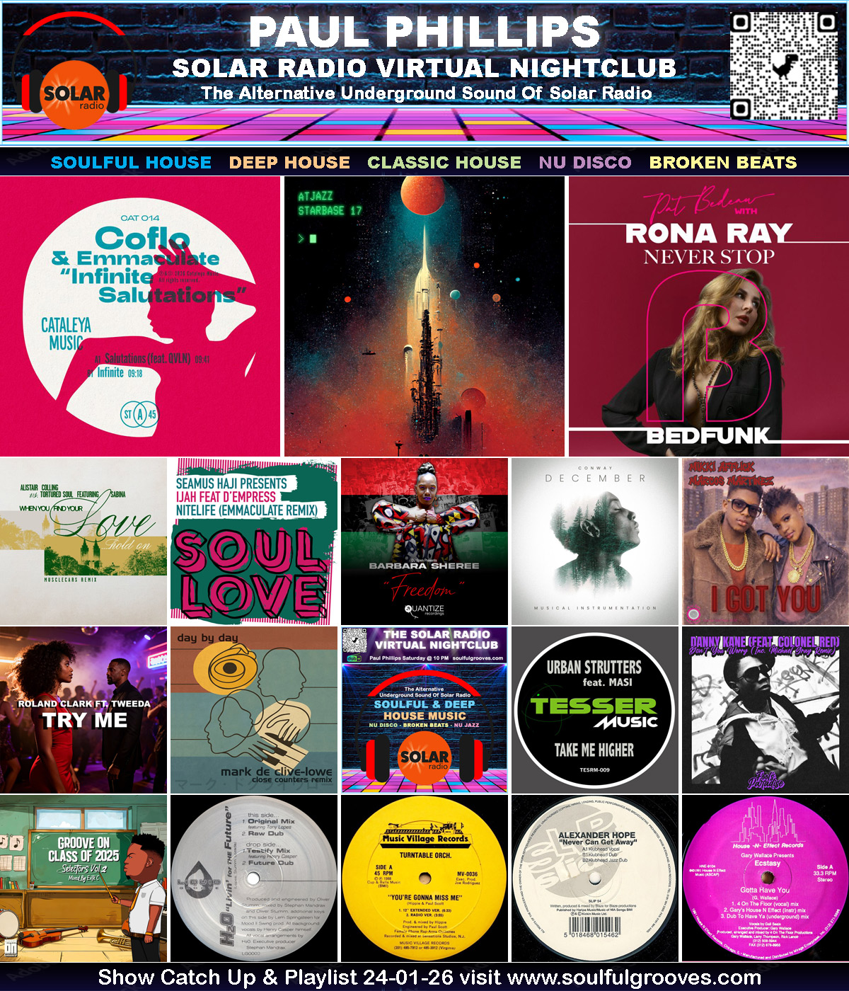 The Virtual Nightclub 24th January 2026 playing Soulful House, Deep House, Classic House, Nu Disco, Broken Beats