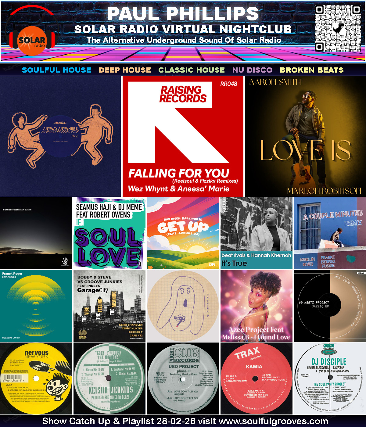 The Virtual Nightclub 28th February 2026 playing Soulful House, Deep House, Classic House, Nu Disco, Broken Beats